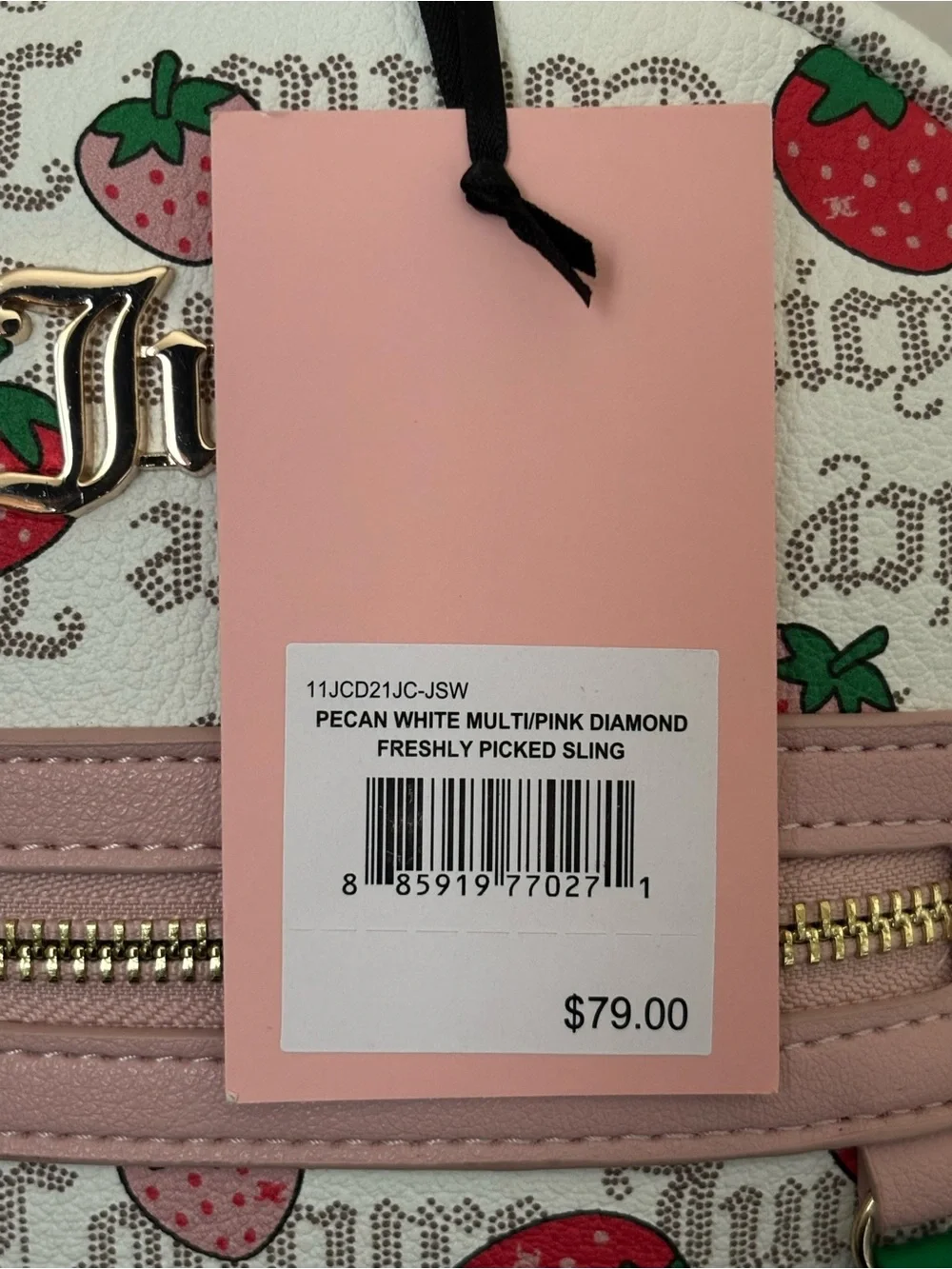 NWT Juicy Couture Strawberry Print Sling Bag